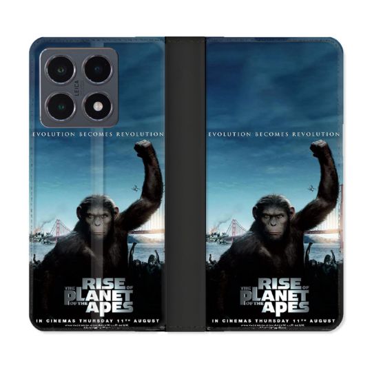Housse cuir portefeuille Pour Xiaomi 15T Pro La Planete Des Singes