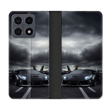 Housse cuir portefeuille Pour Xiaomi 15T Pro Lamborghini Avion