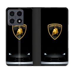 Housse cuir portefeuille Pour Xiaomi 15T Pro Lamborghini Noir