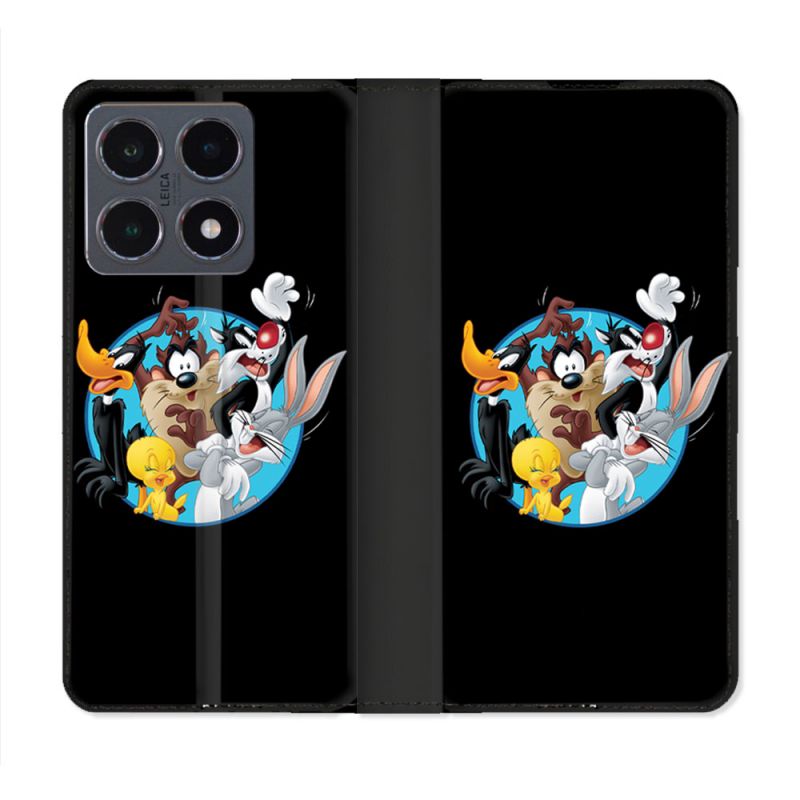 Housse cuir portefeuille Pour Xiaomi 15T Pro Looney Tunes