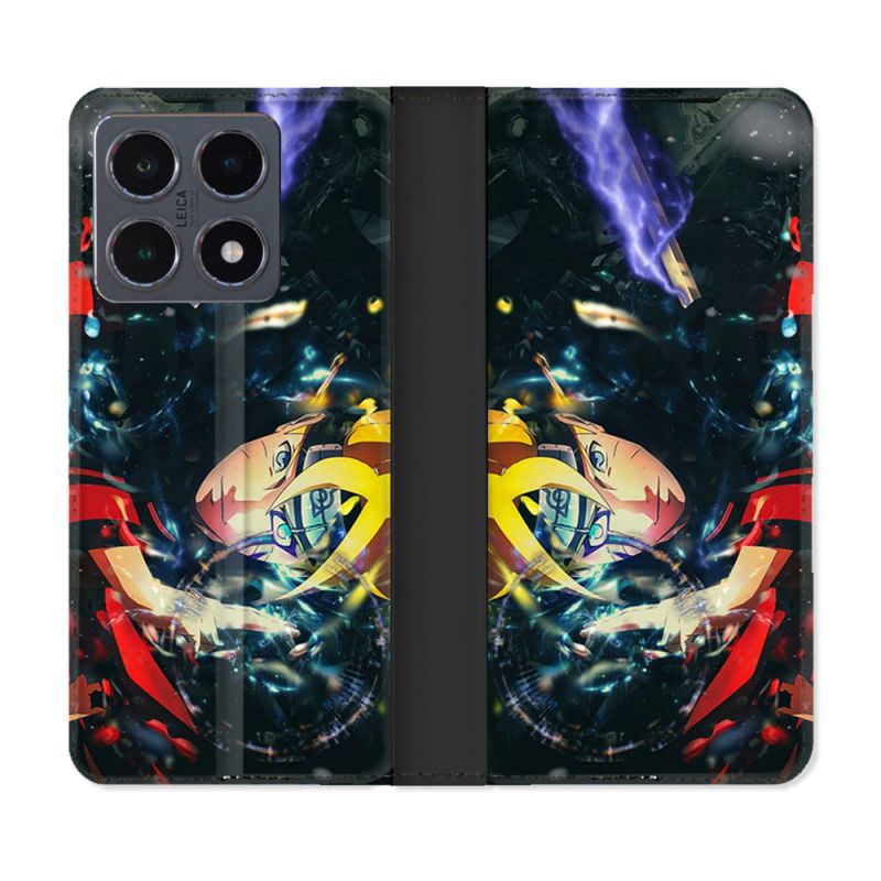 Housse cuir portefeuille Pour Xiaomi 15T Pro Manga Boruto Eclair
