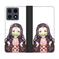 Housse cuir portefeuille Pour Xiaomi 15T Pro Manga Demon Slayer Nezuko