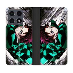 Housse cuir portefeuille Pour Xiaomi 15T Pro Manga Demon Slayer Tanjiro