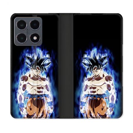 Housse cuir portefeuille Pour Xiaomi 15T Pro Manga Dragon Ball Sangoku Noir