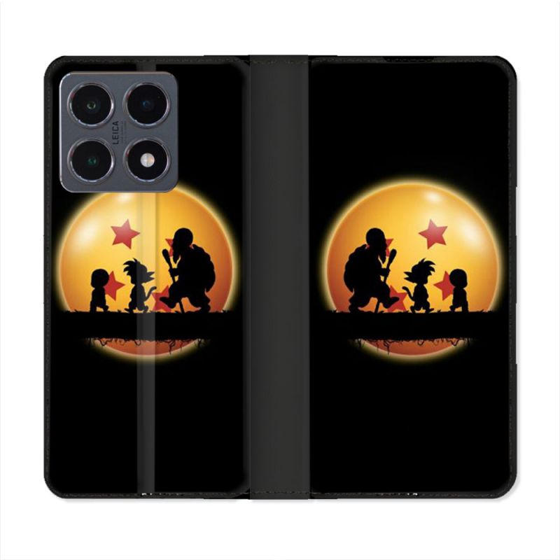 Housse cuir portefeuille Pour Xiaomi 15T Pro Manga Dragon Ball Vintage