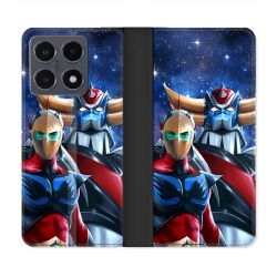 Housse cuir portefeuille Pour Xiaomi 15T Pro Manga Goldorak