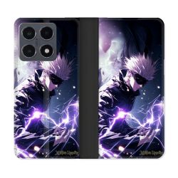 Housse cuir portefeuille Pour Xiaomi 15T Pro Manga Jujutsu Kaisen Gojo Saturo
