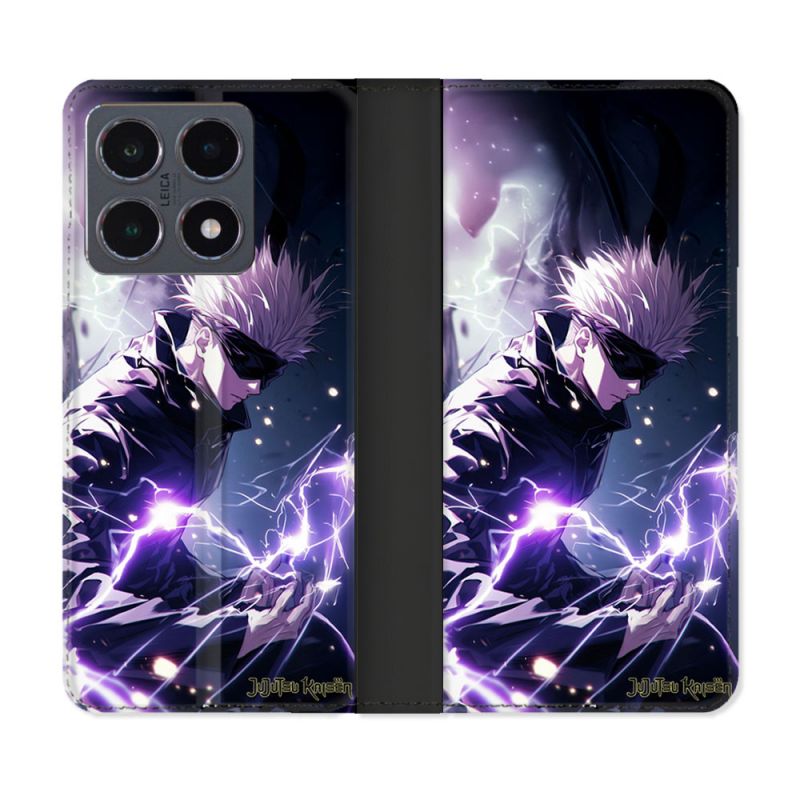 Housse cuir portefeuille Pour Xiaomi 15T Pro Manga Jujutsu Kaisen Gojo Saturo