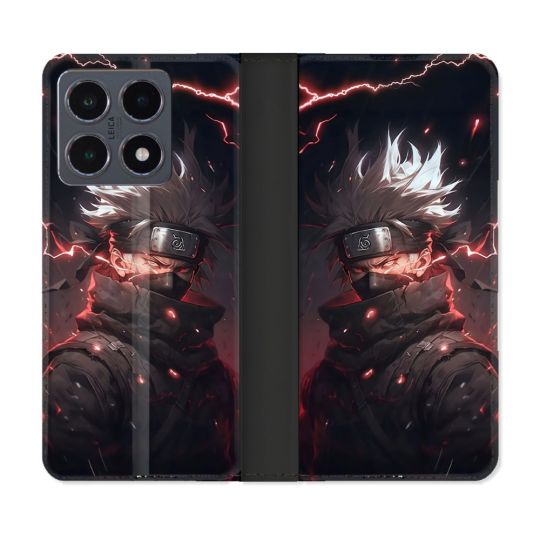 Housse cuir portefeuille Pour Xiaomi 15T Pro Manga Naruto Kakashi Dark