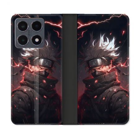 Housse cuir portefeuille Pour Xiaomi 15T Pro Manga Naruto Kakashi Dark