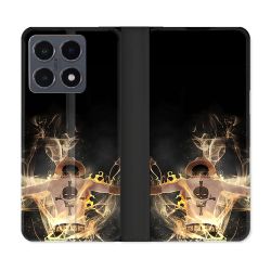 Housse cuir portefeuille Pour Xiaomi 15T Pro Manga One Piece Ace Noir