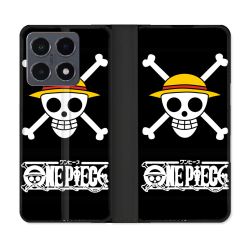 Housse cuir portefeuille Pour Xiaomi 15T Pro Manga One Piece Tete de Mort