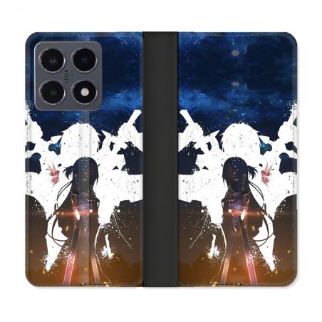 Housse cuir portefeuille Pour Xiaomi 15T Pro Manga SAO sword Art Online Asuna