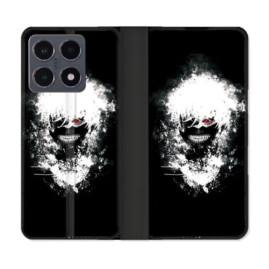 Housse cuir portefeuille Pour Xiaomi 15T Pro Manga Tokyo Ghoul Kaneki Tag