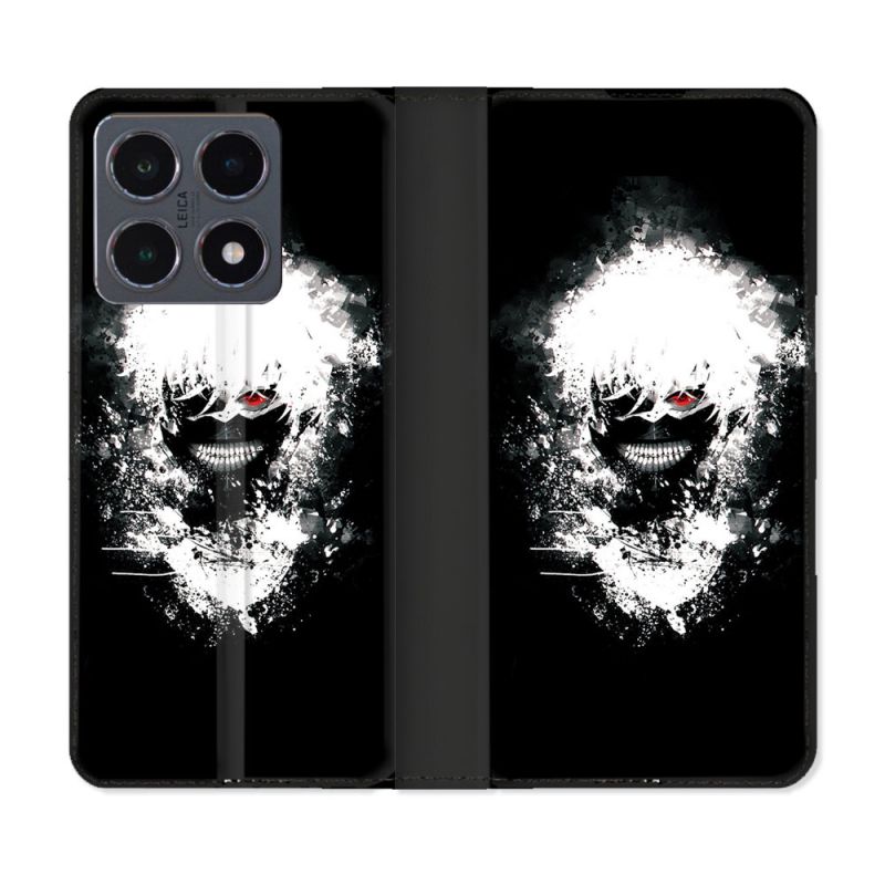 Housse cuir portefeuille Pour Xiaomi 15T Pro Manga Tokyo Ghoul Kaneki Tag