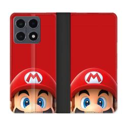 Housse cuir portefeuille Pour Xiaomi 15T Pro Mario Rouge