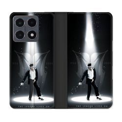 Housse cuir portefeuille Pour Xiaomi 15T Pro Michael Jackson Noir