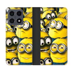 Housse cuir portefeuille Pour Xiaomi 15T Pro Minions Groupe