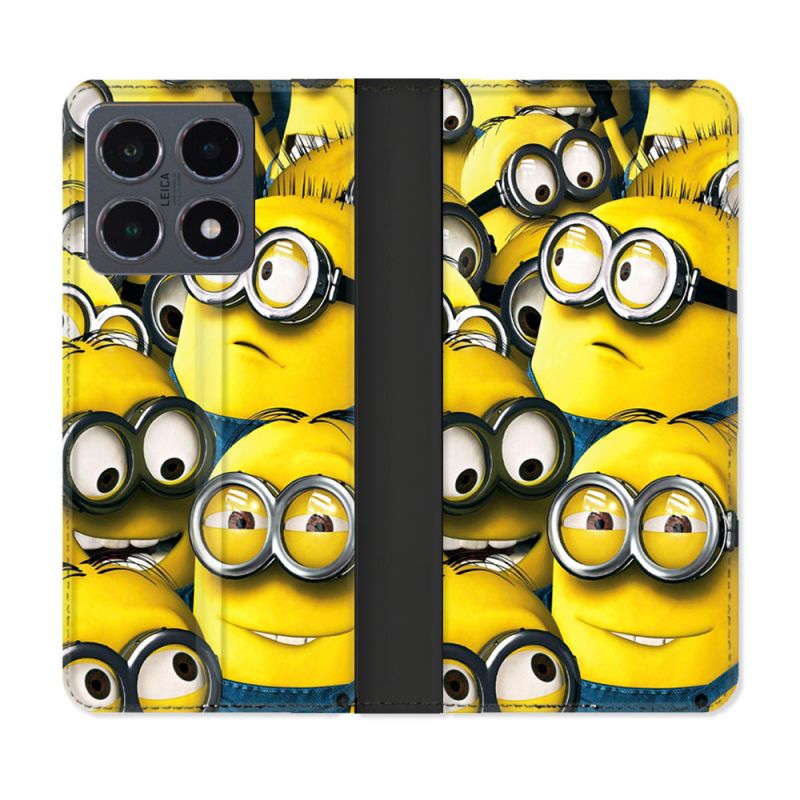 Housse cuir portefeuille Pour Xiaomi 15T Pro Minions Groupe