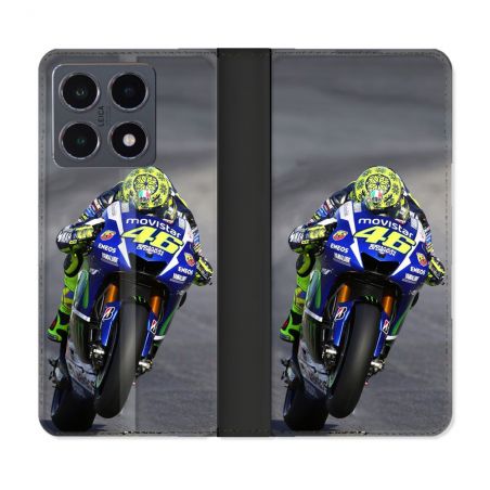 Housse cuir portefeuille Pour Xiaomi 15T Pro Moto Course GP Wheeling 46