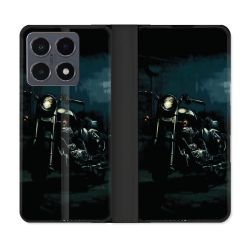 Housse cuir portefeuille Pour Xiaomi 15T Pro Moto Harley Vintage