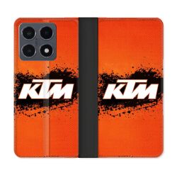 Housse cuir portefeuille Pour Xiaomi 15T Pro Moto KTM