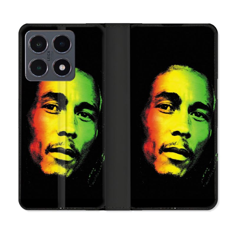 Housse cuir portefeuille Pour Xiaomi 15T Pro Musique Bob Marley 2
