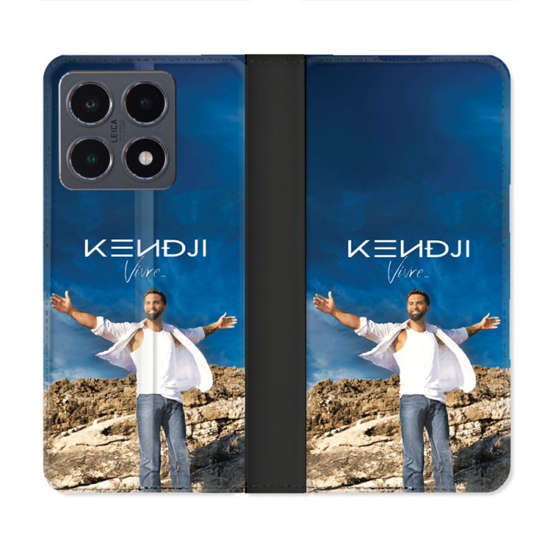Housse cuir portefeuille Pour Xiaomi 15T Pro Musique Kendji