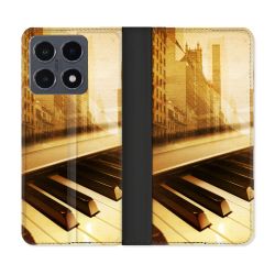 Housse cuir portefeuille Pour Xiaomi 15T Pro Musique Piano Retro