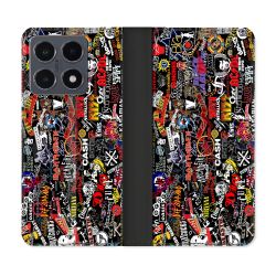 Housse cuir portefeuille Pour Xiaomi 15T Pro Musique Rock Groupe