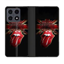 Housse cuir portefeuille Pour Xiaomi 15T Pro Musique Rolling Stones