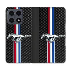 Housse cuir portefeuille Pour Xiaomi 15T Pro Mustang