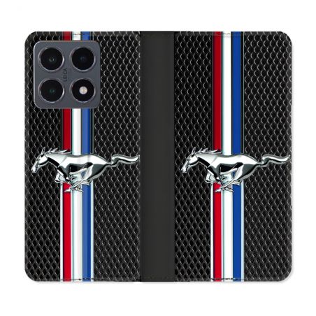 Housse cuir portefeuille Pour Xiaomi 15T Pro Mustang