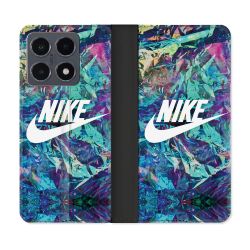 Housse cuir portefeuille Pour Xiaomi 15T Pro Nike Turquoise