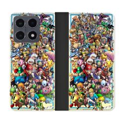 Housse cuir portefeuille Pour Xiaomi 15T Pro Nintendo