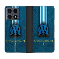 Housse cuir portefeuille Pour Xiaomi 15T Pro Olympique Marseille OM Bande