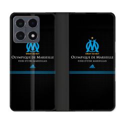 Housse cuir portefeuille Pour Xiaomi 15T Pro Olympique Marseille OM Fier etre Marseillais