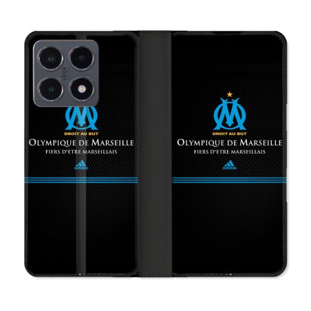 Housse cuir portefeuille Pour Xiaomi 15T Pro Olympique Marseille OM Fier etre Marseillais