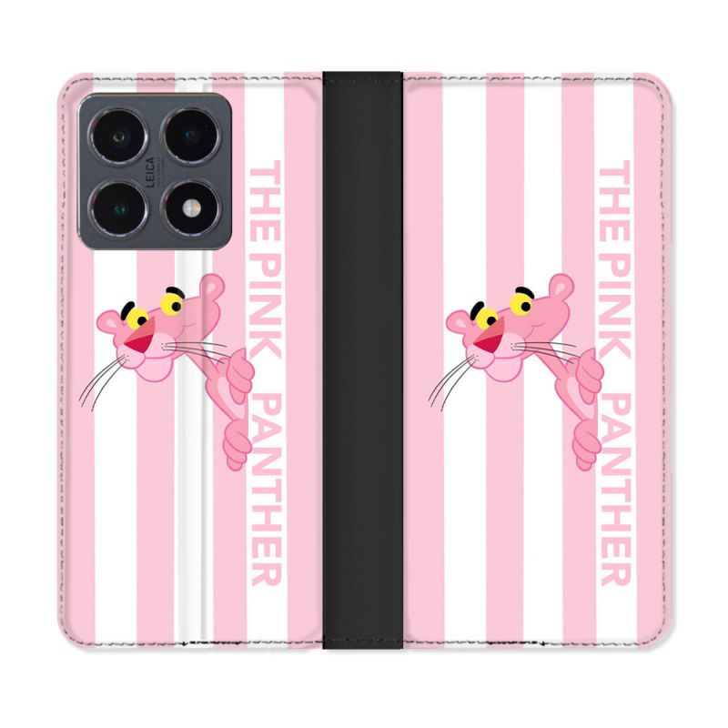 Housse cuir portefeuille Pour Xiaomi 15T Pro Panthere Rose