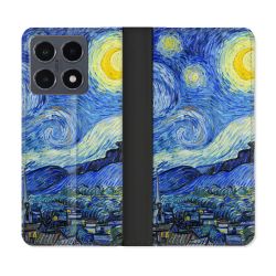 Housse cuir portefeuille Pour Xiaomi 15T Pro Peinture La nuit étoilée