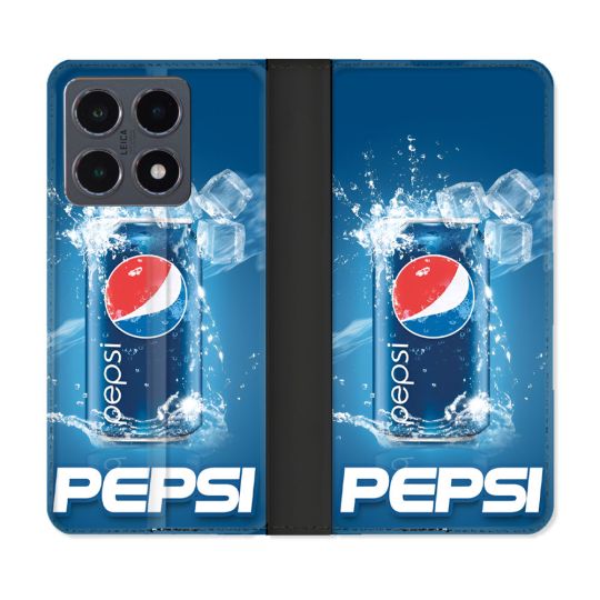 Housse cuir portefeuille Pour Xiaomi 15T Pro Pepsi