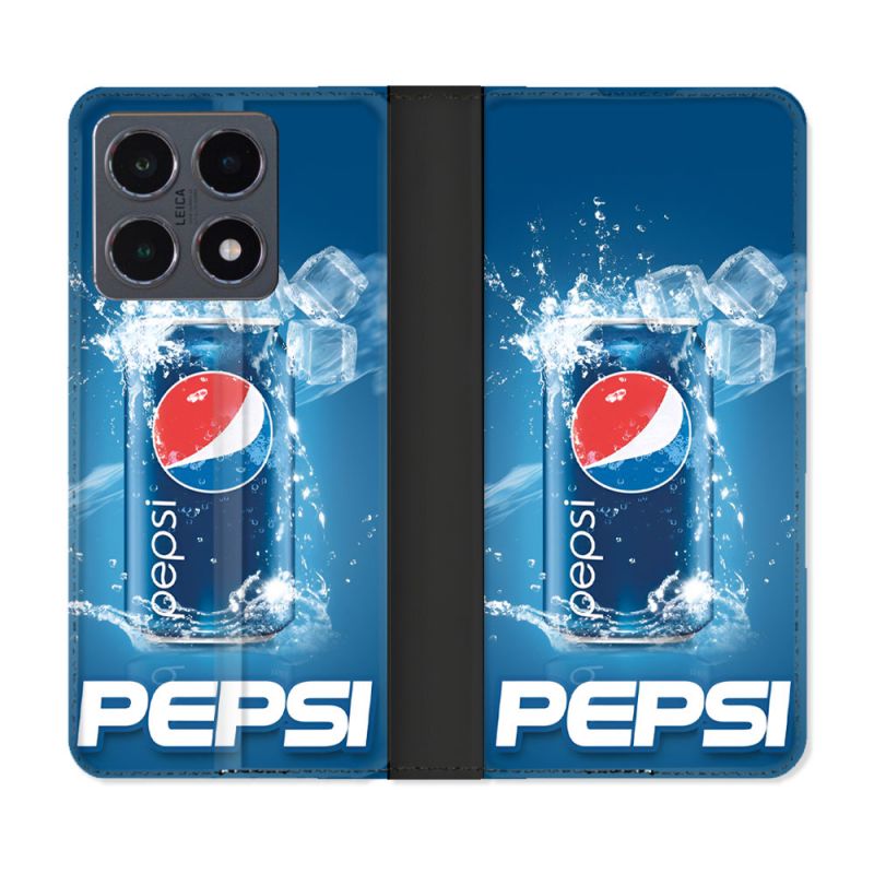 Housse cuir portefeuille Pour Xiaomi 15T Pro Pepsi