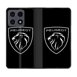 Housse cuir portefeuille Pour Xiaomi 15T Pro Peugeot