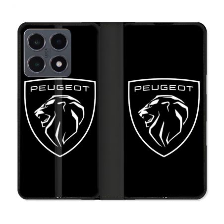 Housse cuir portefeuille Pour Xiaomi 15T Pro Peugeot
