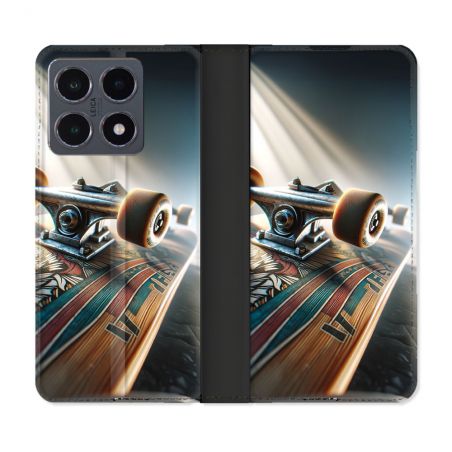 Housse cuir portefeuille Pour Xiaomi 15T Pro Planche Skate