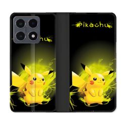 Housse cuir portefeuille Pour Xiaomi 15T Pro Pokemon Pikachu Eclair
