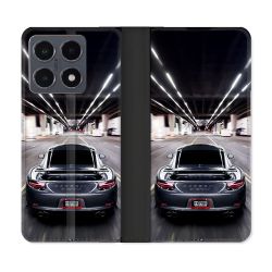 Housse cuir portefeuille Pour Xiaomi 15T Pro Porsche 911