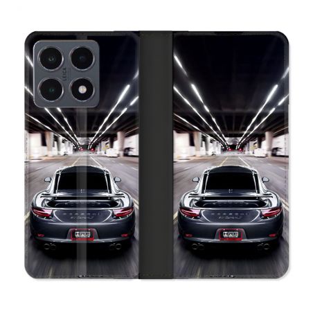 Housse cuir portefeuille Pour Xiaomi 15T Pro Porsche 911
