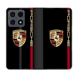 Housse cuir portefeuille Pour Xiaomi 15T Pro Porsche Line