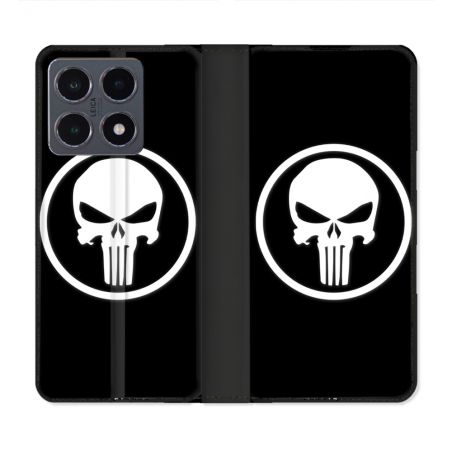 Housse cuir portefeuille Pour Xiaomi 15T Pro Punisher